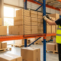 Custom height black rack netting for warehouse safety