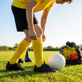 Football socks in various sizes and colours for players