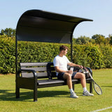 Aluminium tennis court bench in green for tournament use