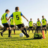 Sports team numbered bibs in vibrant colours for all ages