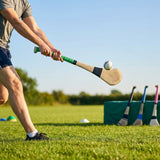 Ash Hurling Stick with custom grip colours, ideal for indoor and outdoor sports