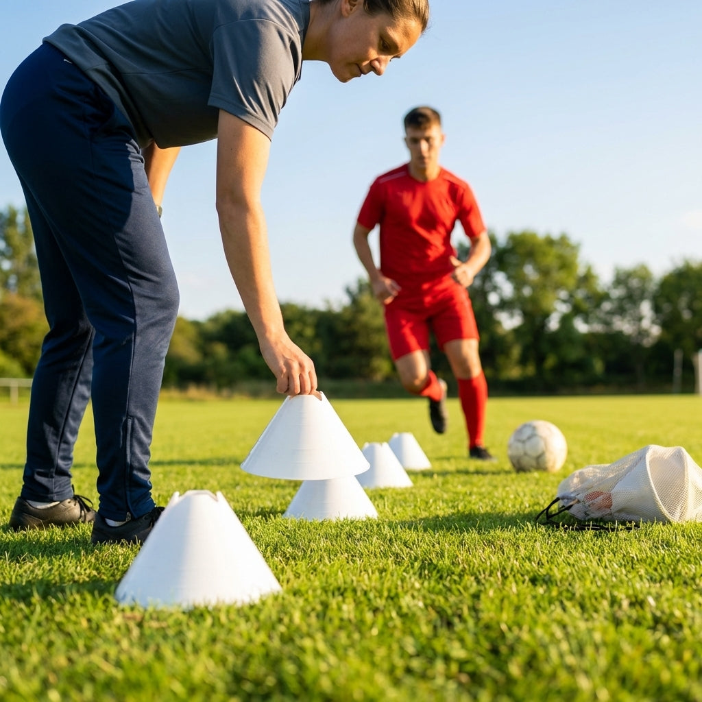 Training cones for sports practice, durable 12-inch cones