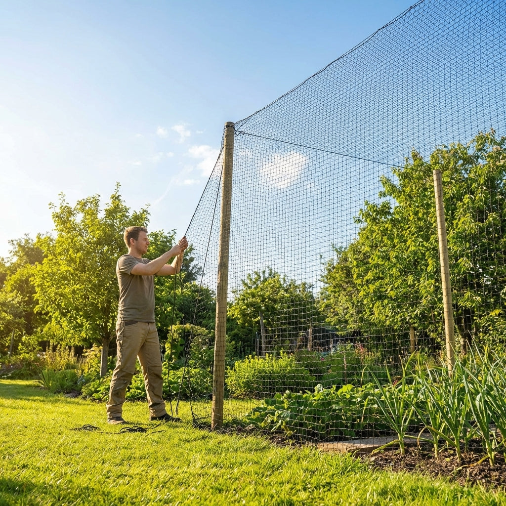 19mm black bird netting made from high-density polyethylene for garden and industrial use