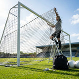 Football goal nets 24 x 8 ft, durable HDPE for clubs and schools