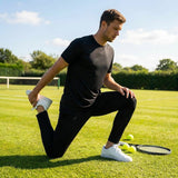 Men's tracksuit bottoms in polyester for sports