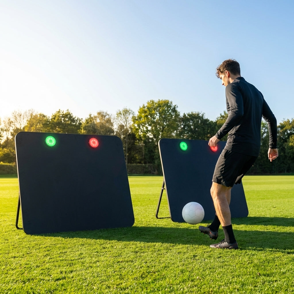 Interactive rebound boards for football training with advanced features