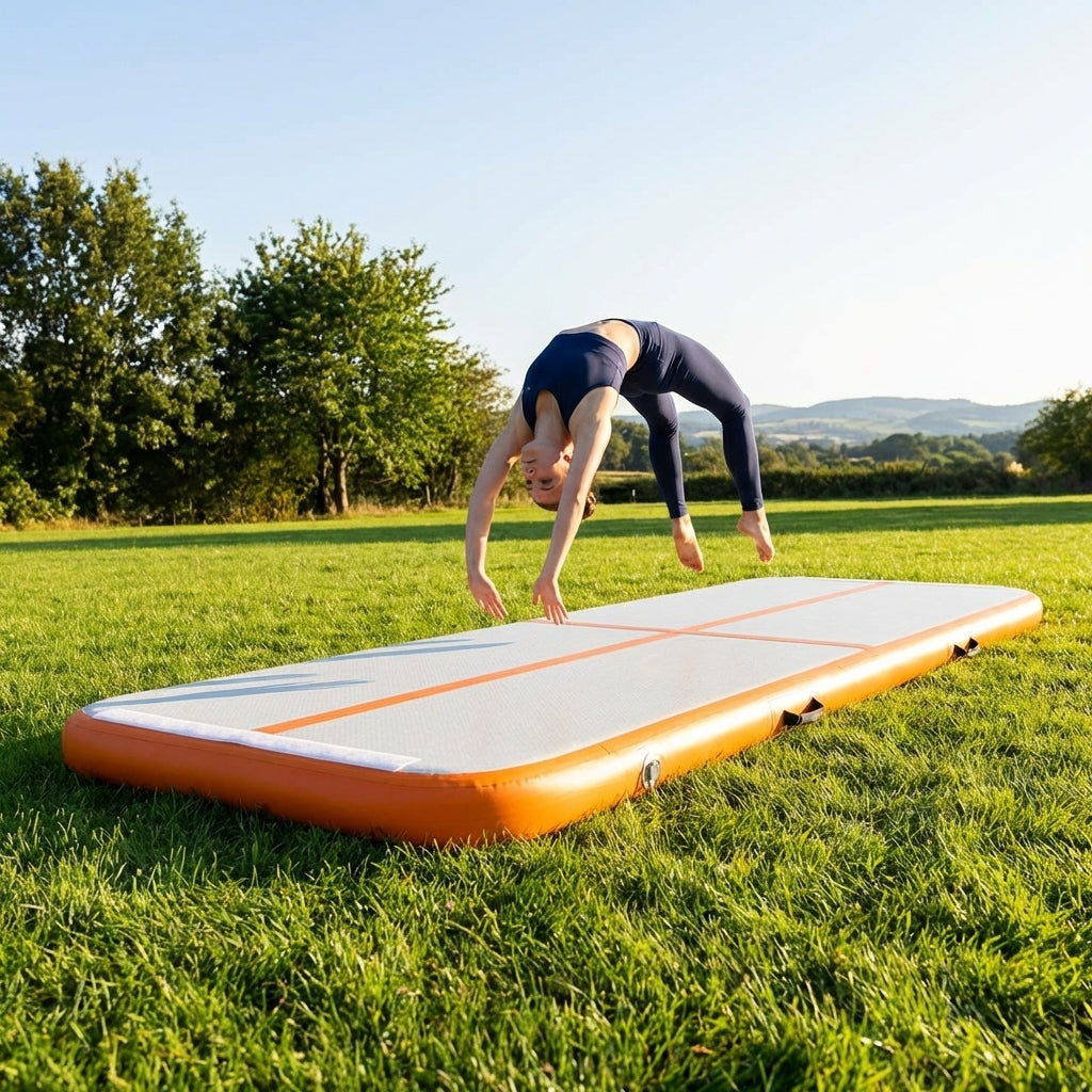 Inflatable Gymnastics Mats available in various sizes for home and gym use