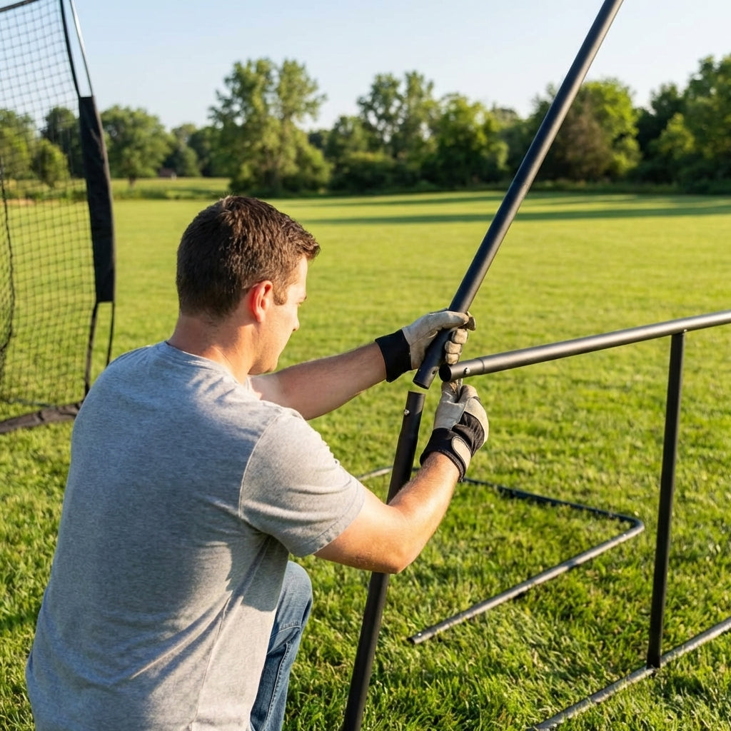 Replacement cage parts for baseball and cricket cages made from galvanised steel