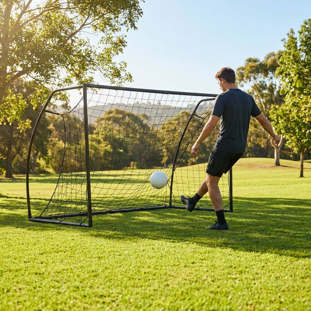 Football goal net in multiple sizes and colours for clubs and gardens