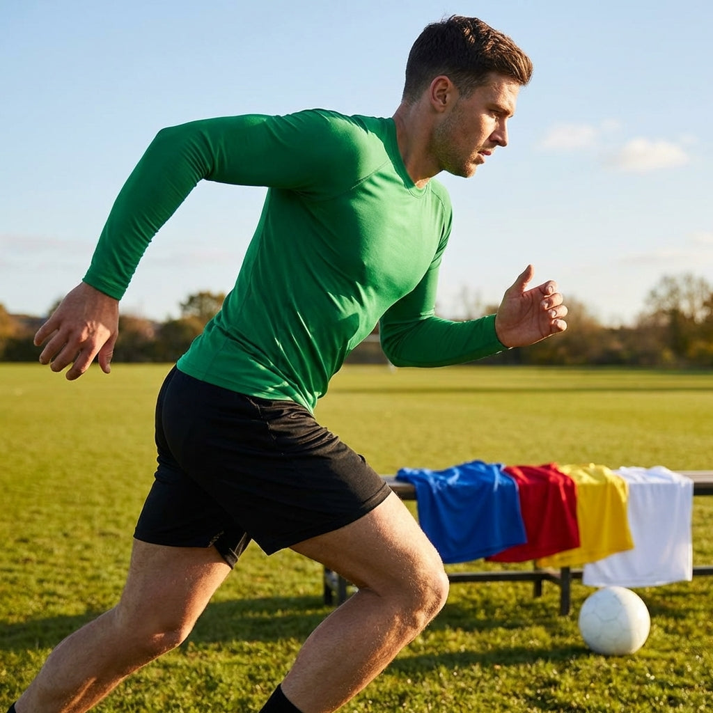 Men's long sleeve base layer in various colours for sports