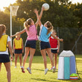 Vibrant netball bibs made of polyester mesh for schools and clubs