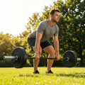 Rubber Barbell Weights with cast iron core for gym and home use