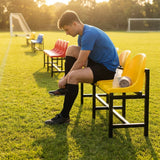 Aluminium sports bench with HDPE seats for indoor and outdoor use