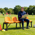 Aluminium sports bench with HDPE seats for indoor and outdoor use