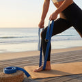 Royal Blue Yoga Strap Belt with Soft Cotton and D-ring