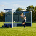 Aluminium hockey goal with reinforced frame for professional use