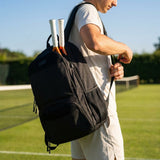 Racket backpack made from durable polyester for sports enthusiasts