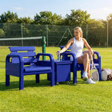 Aluminium Tennis Court Chairs in Blue, Green, and Black