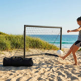 Beach football goal with fluorescent net and aluminium frame