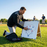 Double-sided coaching board with aluminium frame and accessories