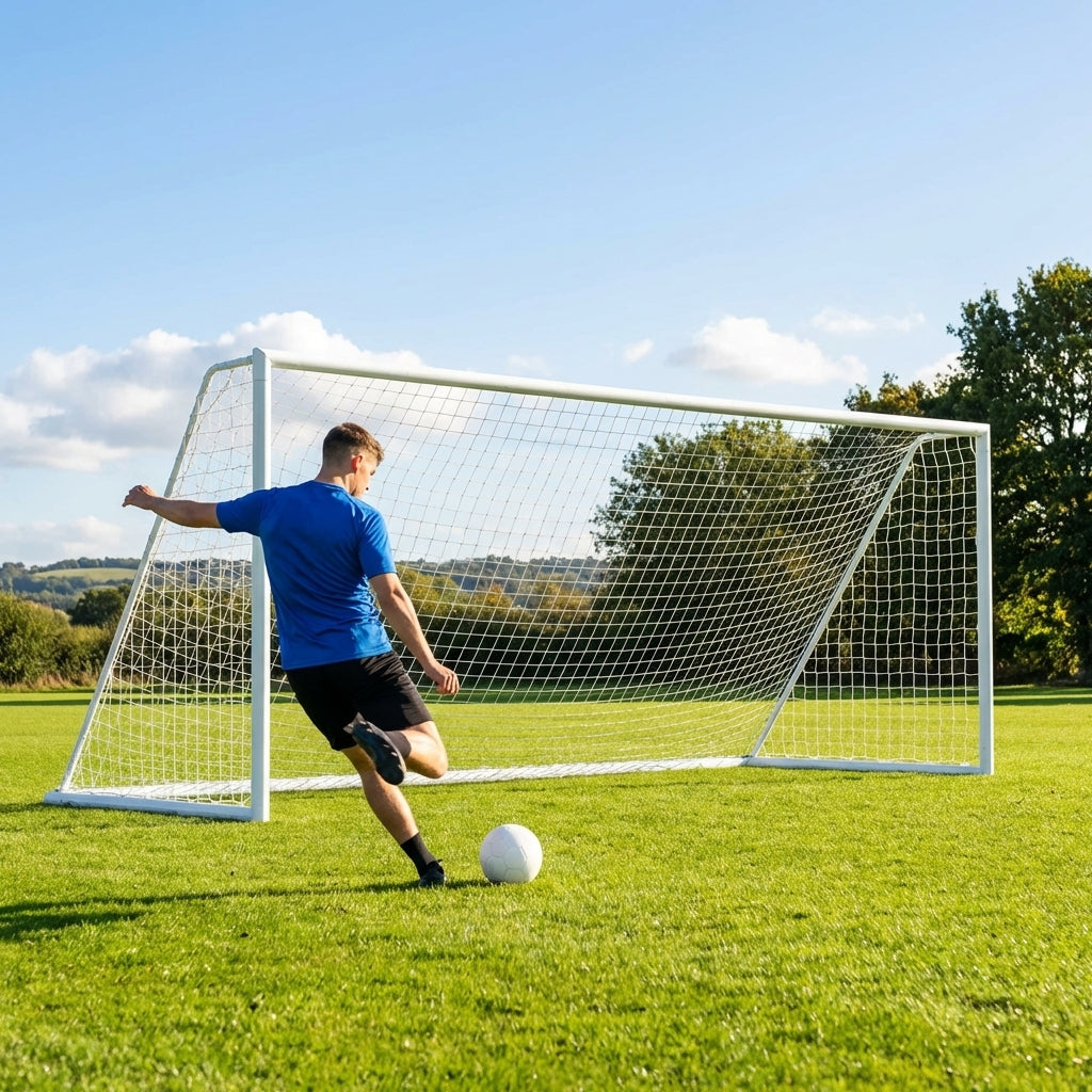 21x7ft football goal with steel frame for schools and parks