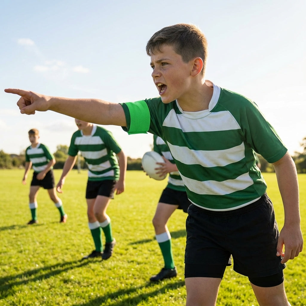 Elasticated rugby captains armband in multiple colours