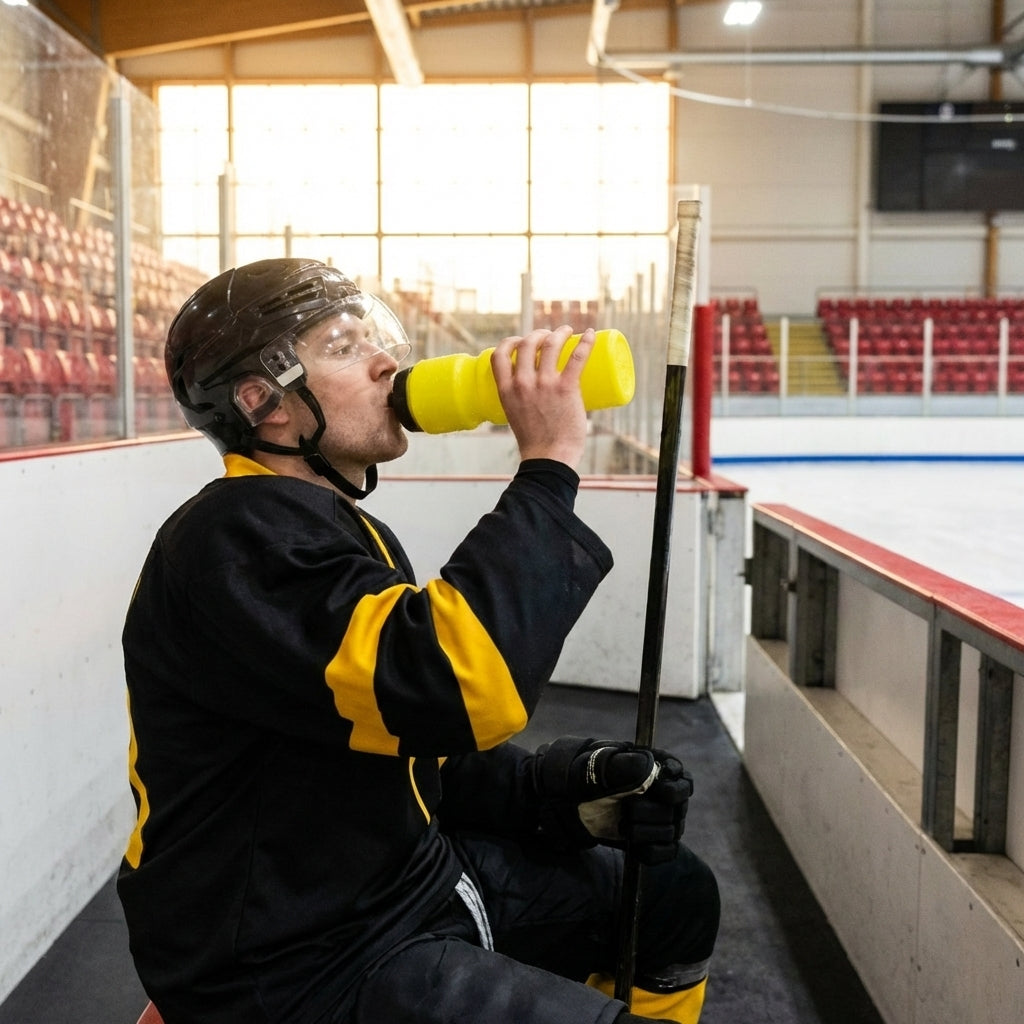 Ice hockey water bottle, 750ml BPA-free plastic