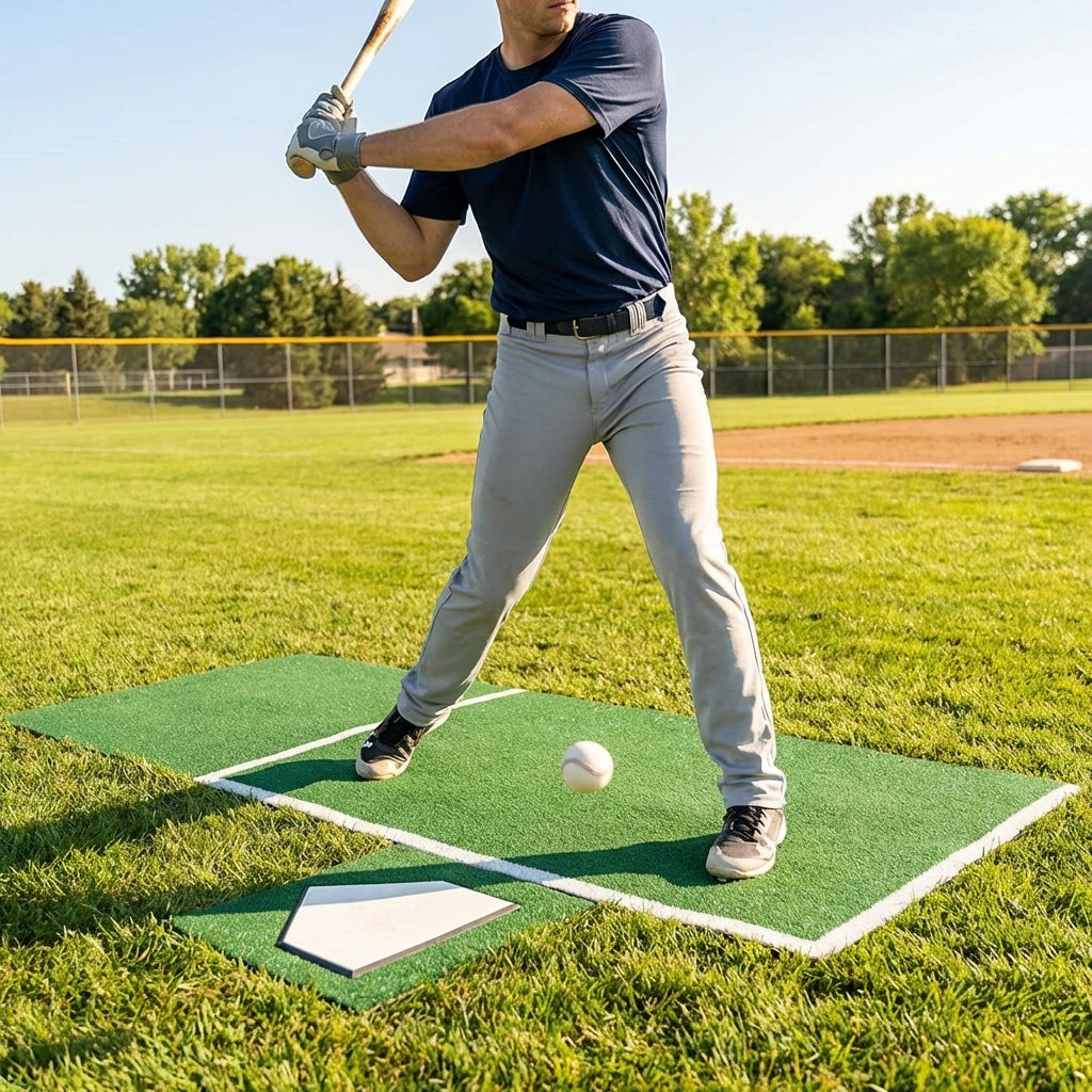 Baseball Hitting Mat – 12ft x 6ft – Artificial Turf – Indoor/Outdoor Use