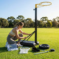 Replacement parts for netball post, including hoops, nets, and wheels