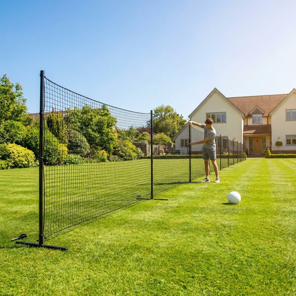 Black replacement sports nets made from HDPP twine for garden and sports use