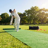 Green/Brown cricket matting made from polyethylene for indoor and outdoor use