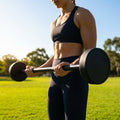Rubber Barbell Weights with cast iron core for gym and home use