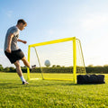 Beach football goal with fluorescent net and aluminium frame