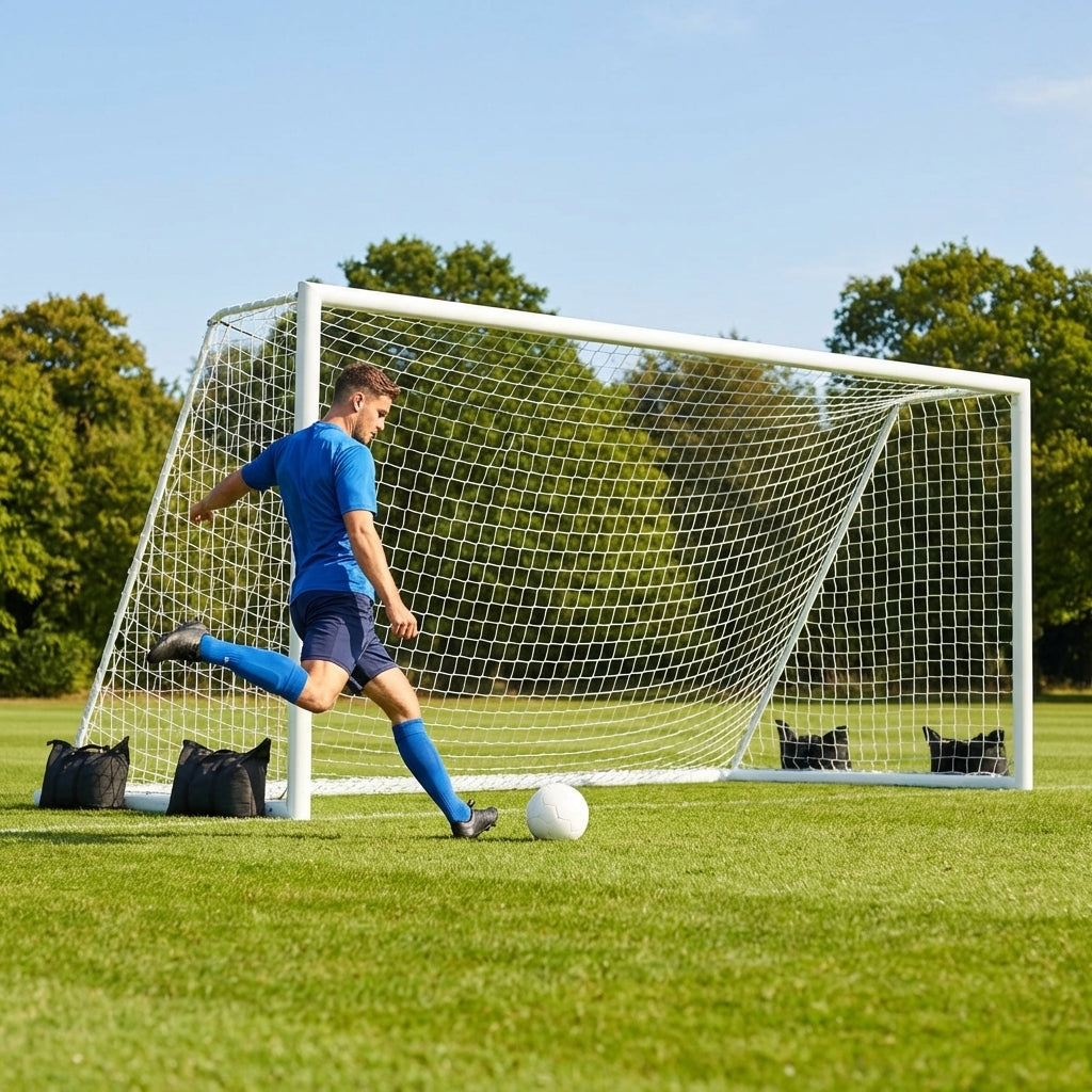 12ft x 6ft aluminium football goal for mini-soccer