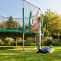 Replacement trampoline pole pads with cushioned protection for outdoor use