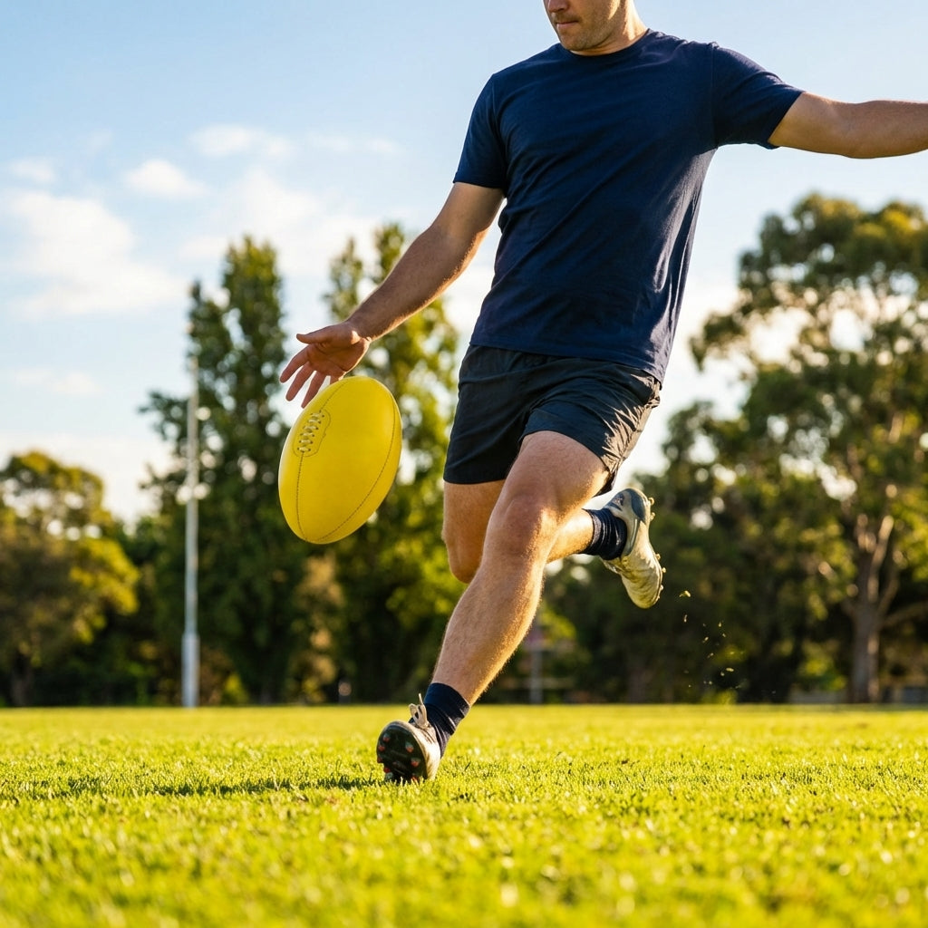 AFL match ball made from synthetic leather in various sizes