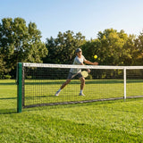 Pickleball post and net set for outdoor use