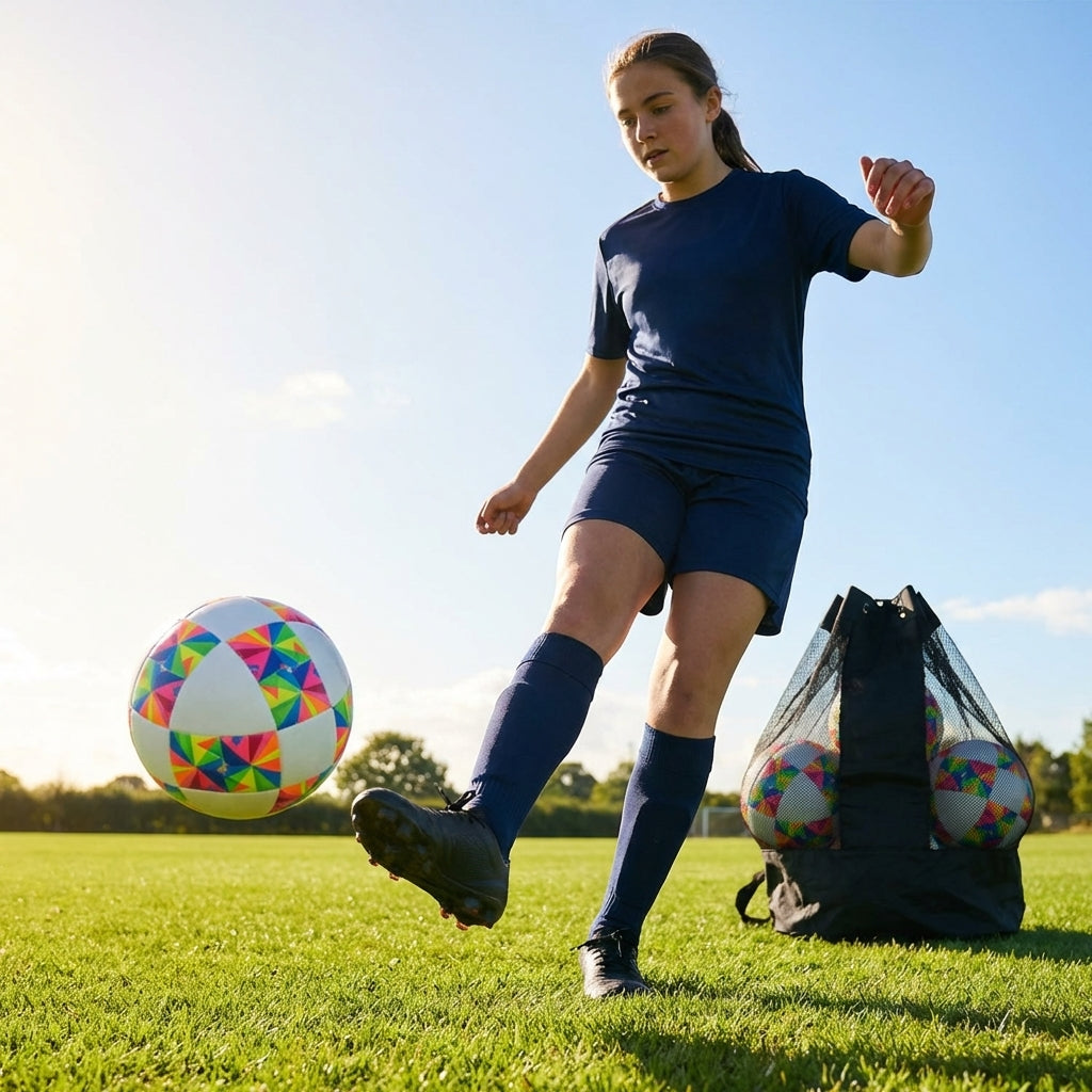 Multi-colour football designed for training and matches