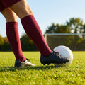 Pre-cut football socks in various sizes and colours for enhanced comfort