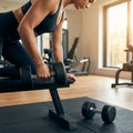 Urethane dumbbells with steel core, ideal for gyms