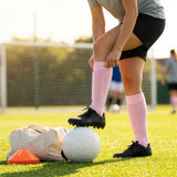 Pre-cut football socks in various sizes and colours for enhanced comfort