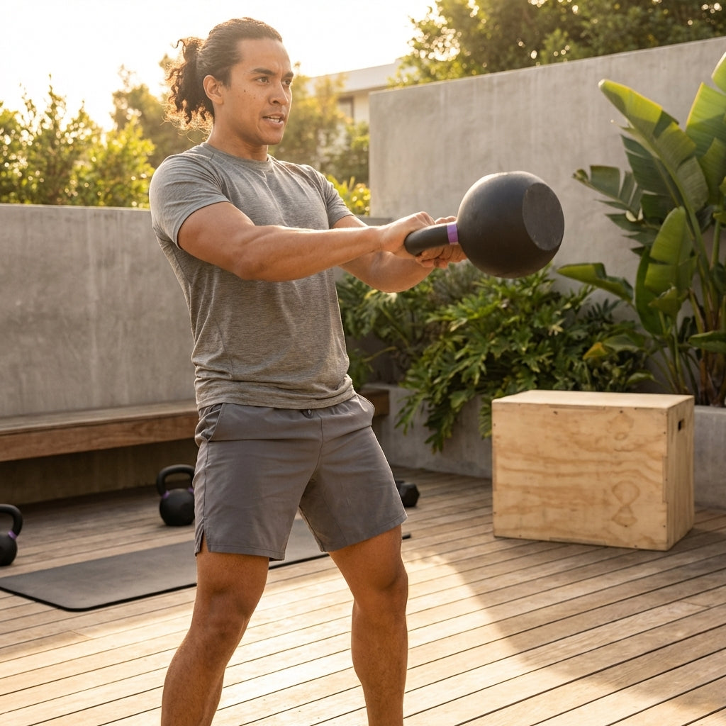 Cast iron kettlebell in various sizes and colours for gym workouts