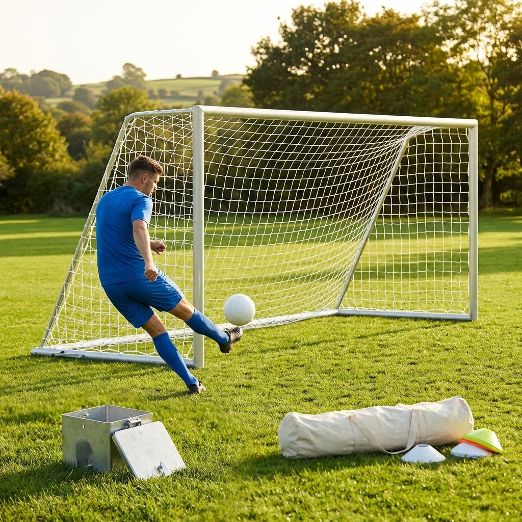 Aluminium Football Goal 16ft x 7ft for Junior Matches
