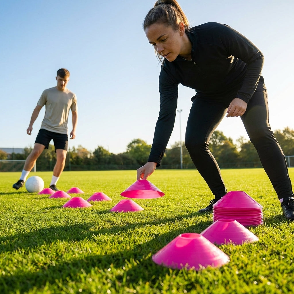 Training cones for sports and agility, durable plastic