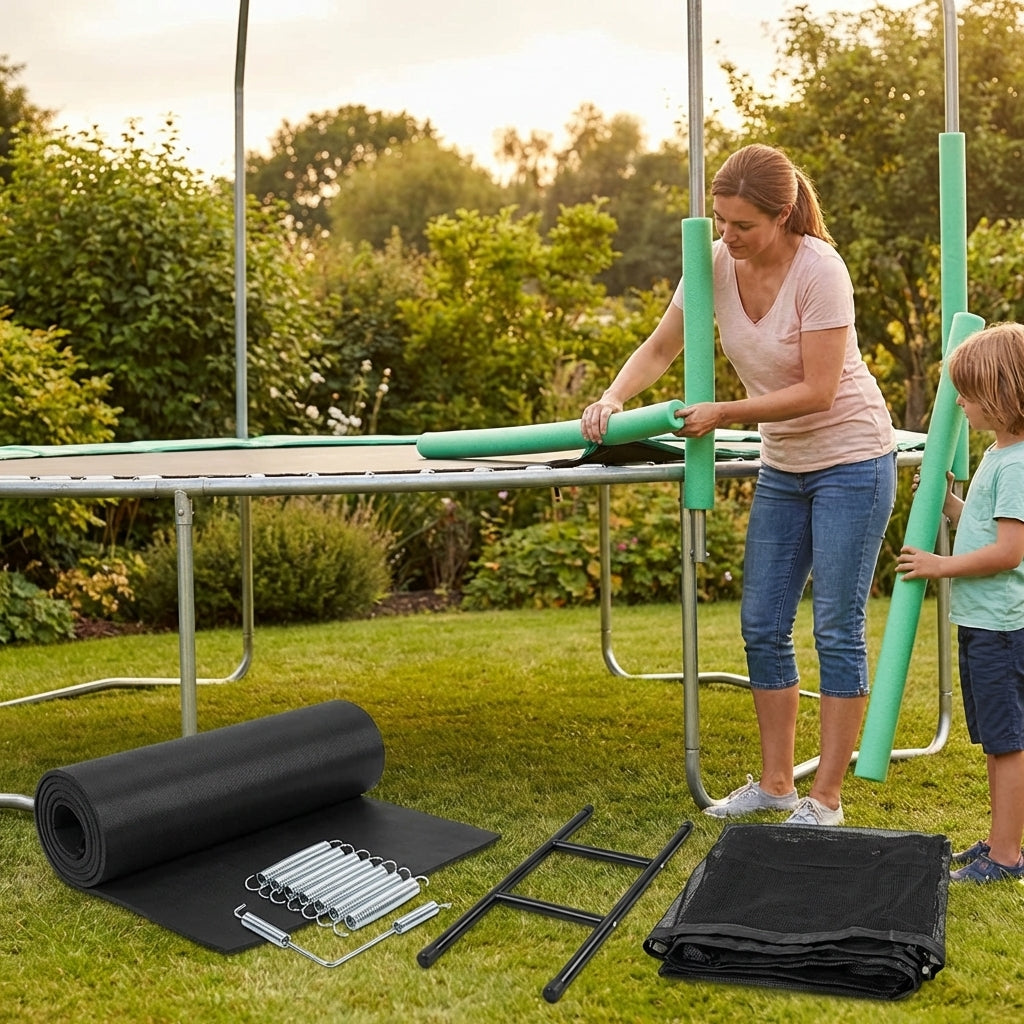 Replacement parts for garden trampolines, outdoor use