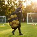 Football carry bag with 12 footballs, durable mesh