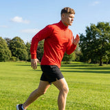 Men's quarter zip tracksuit in lightweight polyester for athletic wear