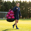 Football carry bag with 12 footballs, durable mesh