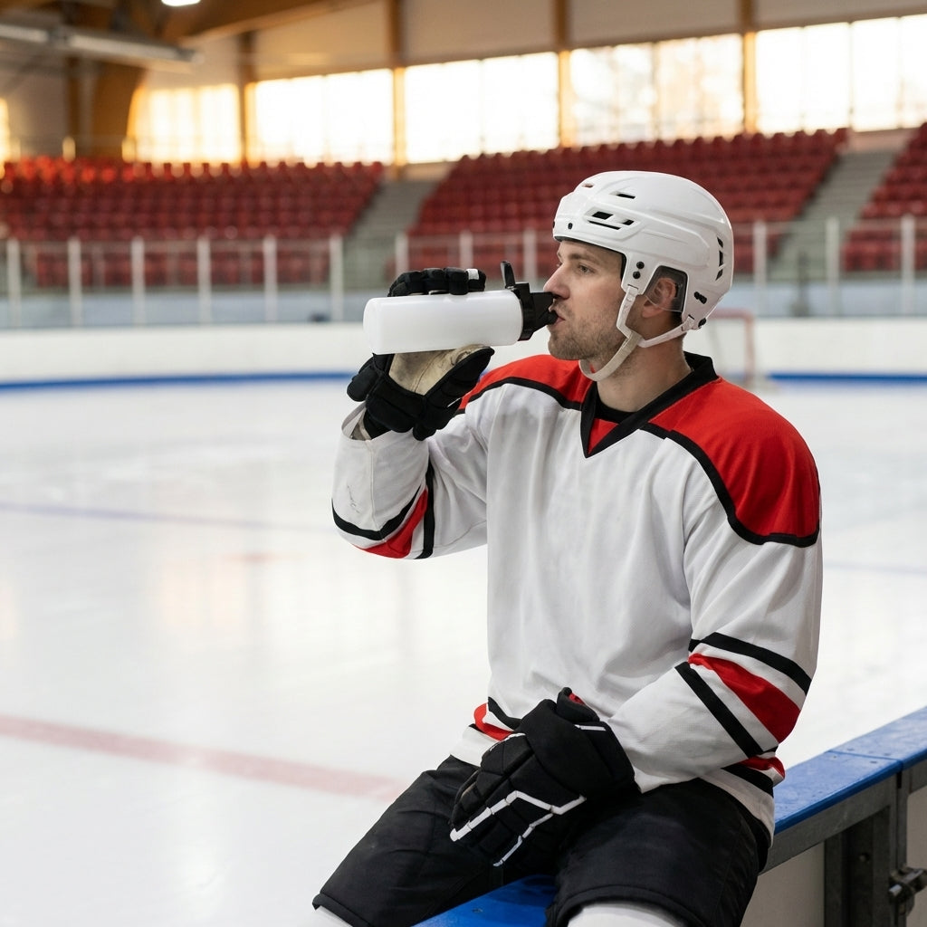 Ice Hockey Water Bottle 1L BPA-Free Plastic