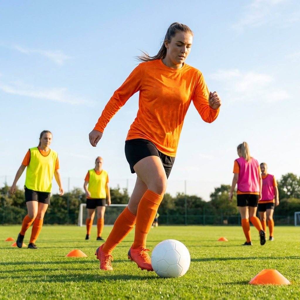 Women's Long Sleeve Football Shirt in vibrant colours